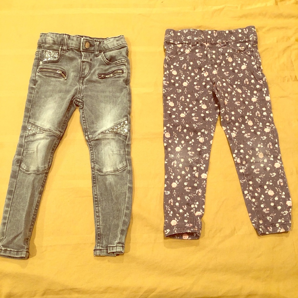 Girls jeans/jeggings set of 2